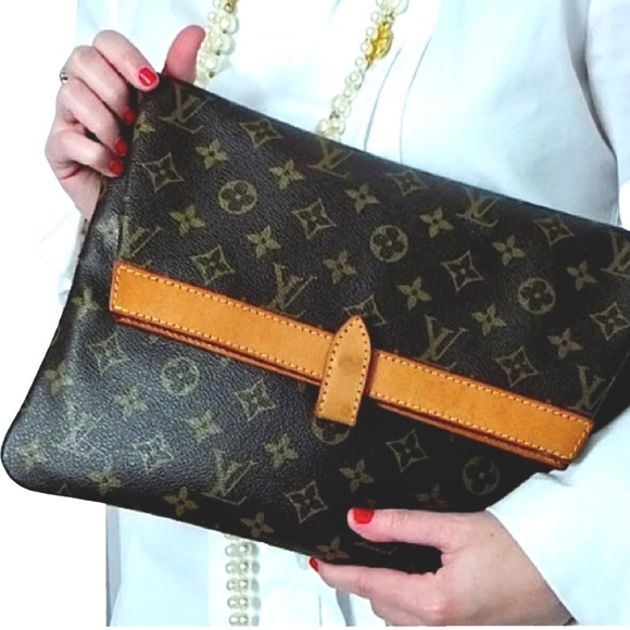 VINTAGE Louis Vuitton Pochette Pliante Fold Over Crossbody Clutch Retro 70s LV - Picture 7 of 16